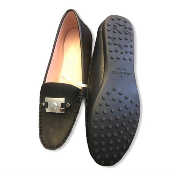 NWT Kade Spade NY Carmen Black Moccasins - Picture 2 of 3